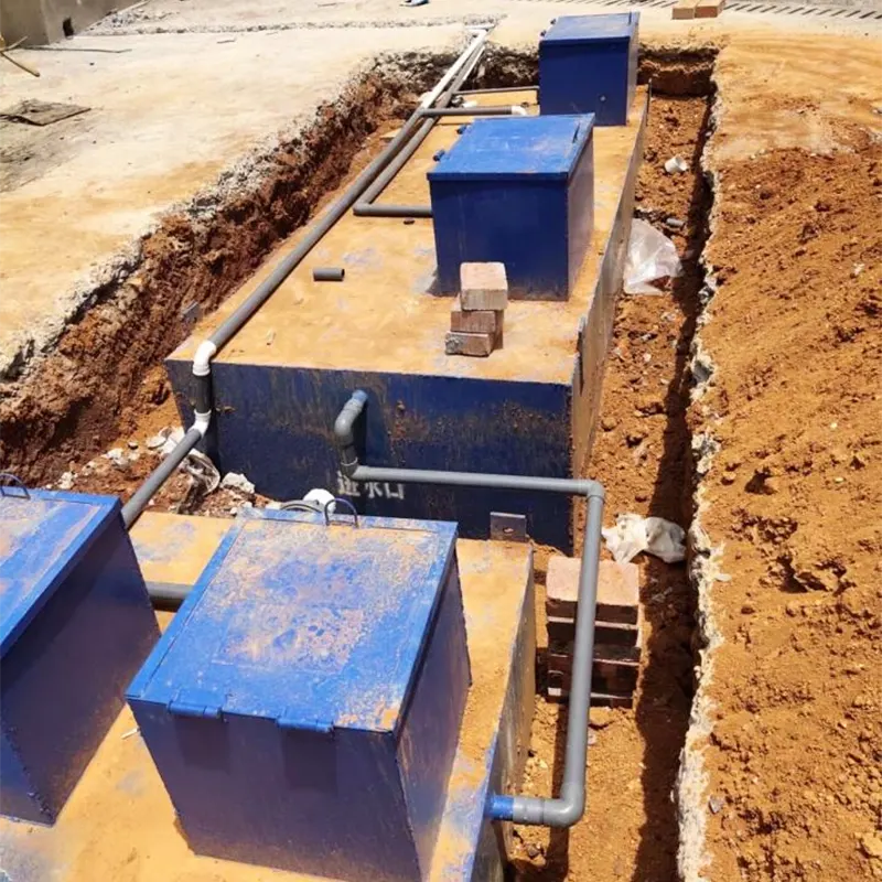 Équipement de taille moyenne pour les eaux usées domestiques enterrées