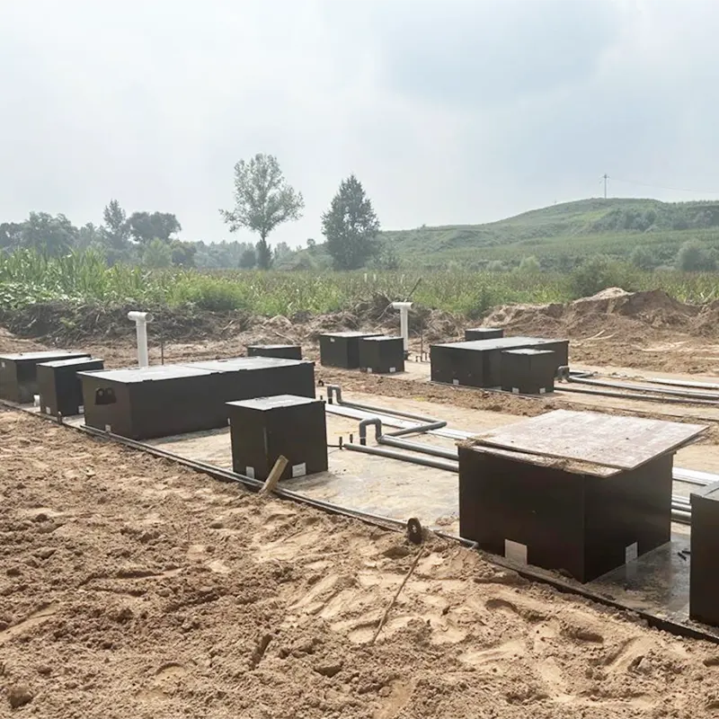Station de traitement centralisée à grande échelle des eaux usées domestiques enterrées