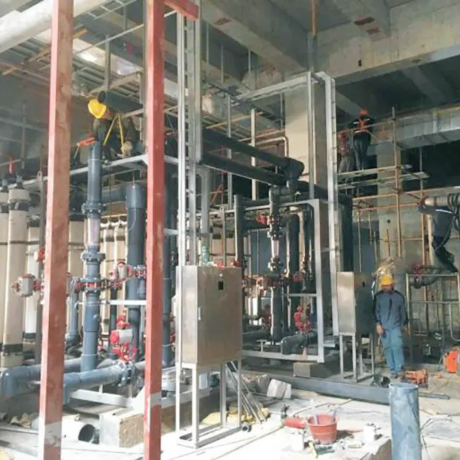 Cas sur site d'un atelier de traitement d'eau